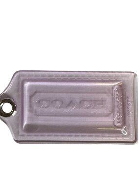 Coach Poppy Purple Clear Acrylic Hang Tag (3.5")